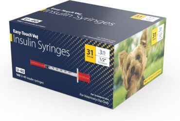 EasyTouch® Vet U-40 Insulin Syringe – 31G x ½", 0.3cc, for Pets, 100/BOX | 500/CASE