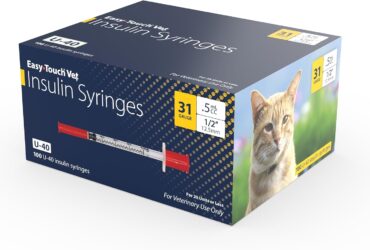EasyTouch® Vet U-40 Insulin Syringe – 31G x ½", 0.5cc, for Pets, 100/BOX | 500/CASE