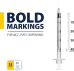 EasyTouch® Vet U-40 Insulin Syringe – 31G x ½”, 1cc, for Pets, 100/BOX |500/CASE