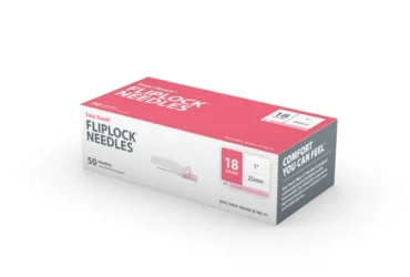 EasyTouch® FlipLock Needle Only – 18G x 1", Safety Needle, 50 per Boxes - 250 per Case