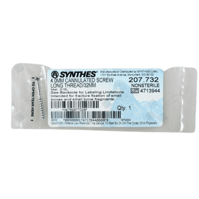 DEPUY SYNTHES 207.632 4.0mm Screw Short Thread 32mm DEPUY SYNTHES 207.632 4.0mm Screw Short Thread 32mm