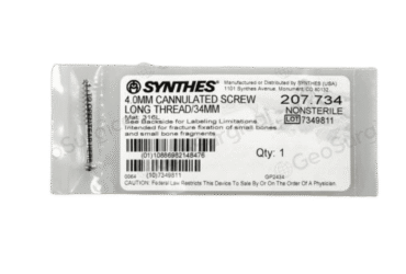 DEPUY SYNTHES 207.734 4.0mm Screw Long Thread 34mm
