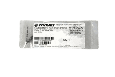 DEPUY SYNTHES 217.045 6.5mm Bone Screw 32mm Thread 45mm