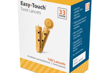 EasyTouch® 33G Twist Lancets – Ultra-Fine, Sterile, Universal Fit, 10 Cases of 100 Boxes (SKU: 833101)