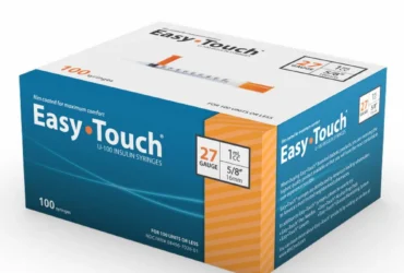 EasyTouch® Insulin Syringe 27G x 5/8", 1cc – Individually Wrapped, 100 Syringes per Box- 5 Boxes per Case (500 Syringes)
