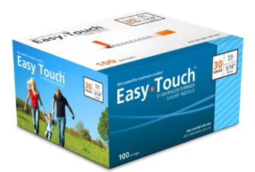EasyTouch® Insulin Syringe 30G x 5/16", 1cc – Individually Wrapped, 100/Box -500/Case