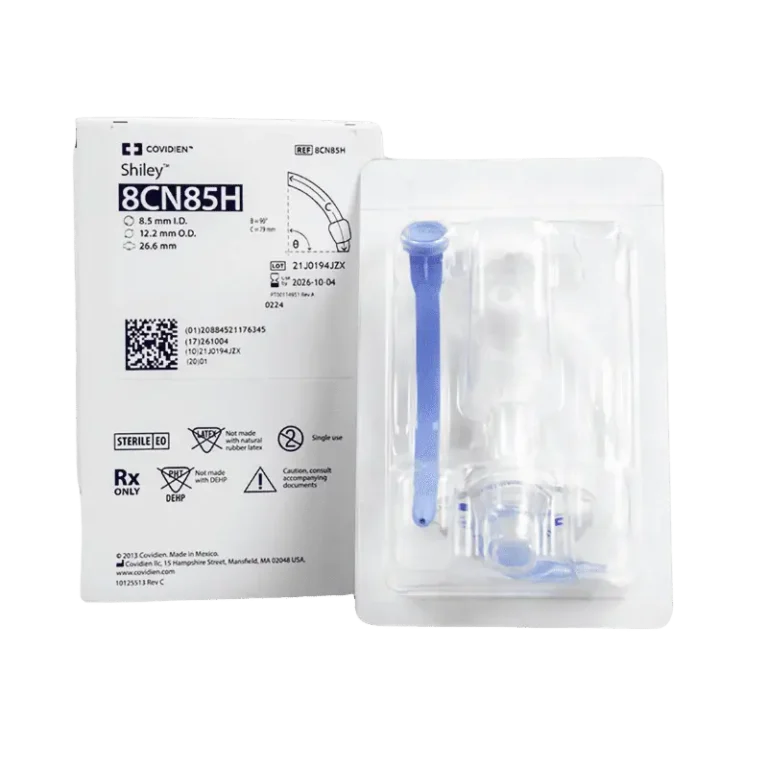 Covidien 8CN85H Tracheostomy Tube – Single Use, No Cuff, 8.0mm ID (Inner Diameter), 85mm Length