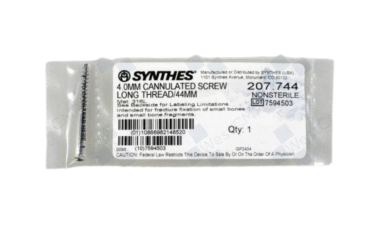 DEPUY SYNTHES 207.744 4.0MM CANN SCREW LONG THREAD 44MM