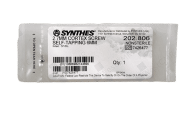 DEPUY SYNTHES 202.806 2.7MM SCREW 6MM
