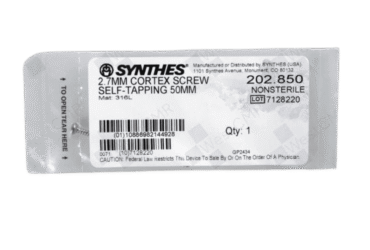 DEPUY SYNTHES 202.850 2.7MM CORTEX SCREW 50MM