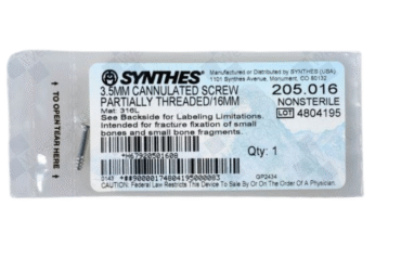 DEPUY SYNTHES 205.016 3.5mm Cannulated Screw 16mm