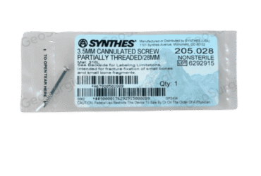 DEPUY SYNTHES 205.028 3.5mm Screw Partial Thread 28mm