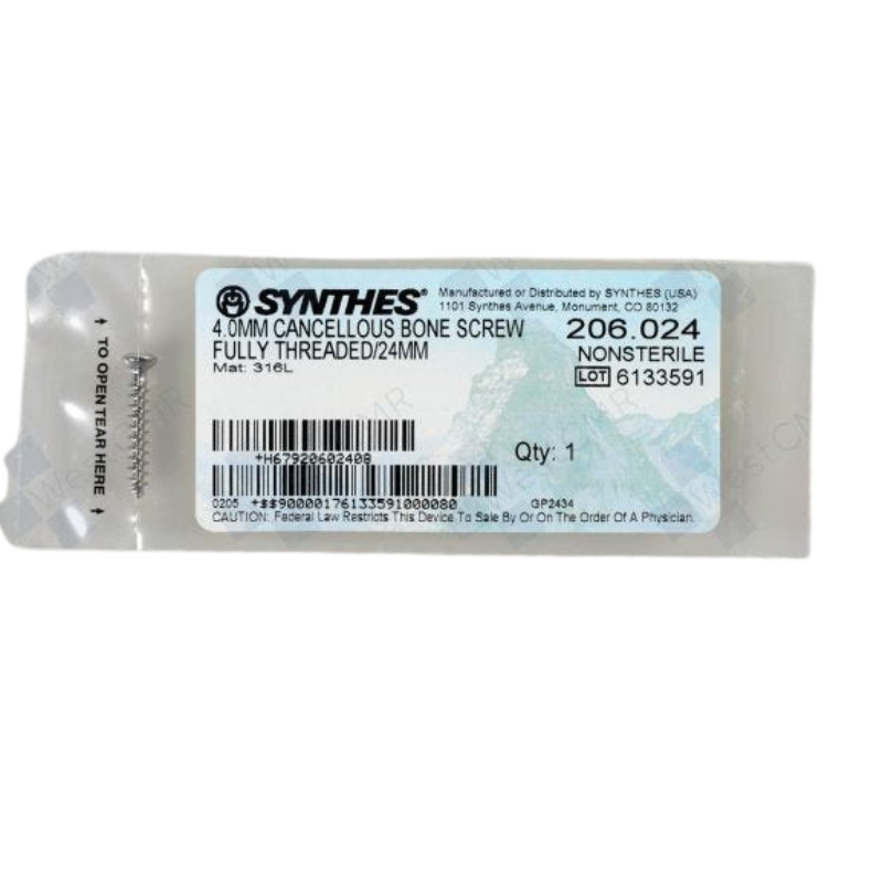 DEPUY 206.024 4.0MM BONE SCREW 24MM OPEN PACKAGE DEPUY 206.024 4.0MM BONE SCREW 24MM OPEN PACKAGE
