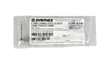 DEPUY SYNTHES 208.438 6.5mm Cannulated Screw 80mm