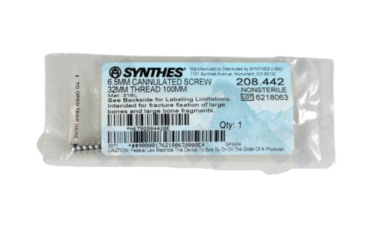 DEPUY SYNTHES 208.442 6.5mm Screw 32mm Thread 100mm