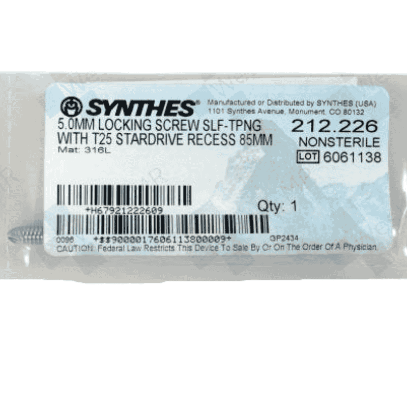 DEPUY SYNTHES 212.226 5.0MM LOCK SCREW 85MM DEPUY SYNTHES 212.226 5.0MM LOCK SCREW 85MM