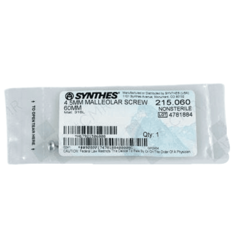 DEPUY SYNTHES 215.060 4.5MM MALLEOLAR SCREW 60MM DEPUY SYNTHES 215.060 4.5MM MALLEOLAR SCREW 60MM