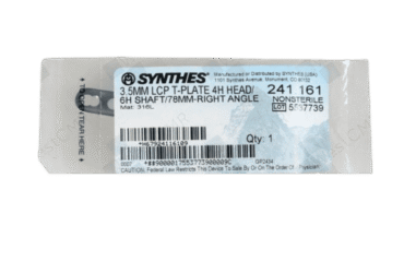 DEPUY SYNTHES 241.161 T-PLATE 6 HOLE SHAFT/78MM RIGHT ANGLE