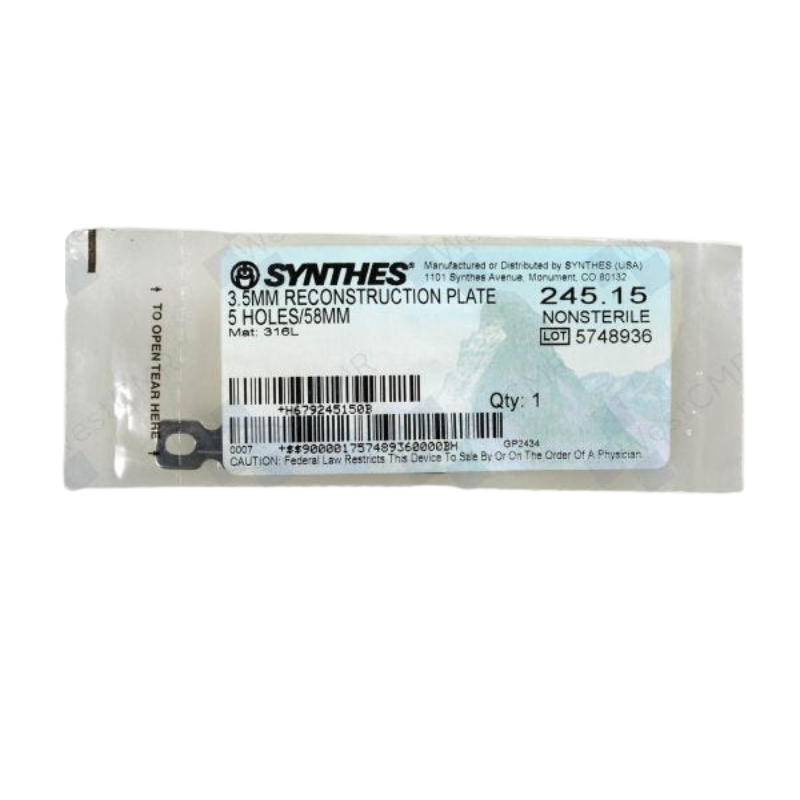 DEPUY SYNTHES 245.15 3.5MM RECON PLATE 5 HOLE 58MM DEPUY SYNTHES 245.15 3.5MM RECON PLATE 5 HOLE 58MM