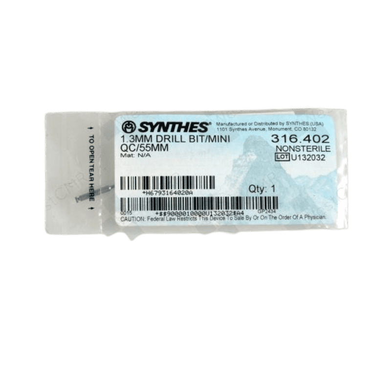 DEPUY SYNTHES 316.402 1.3MM DRILL BIT 55MM DEPUY SYNTHES 316.402 1.3MM DRILL BIT 55MM