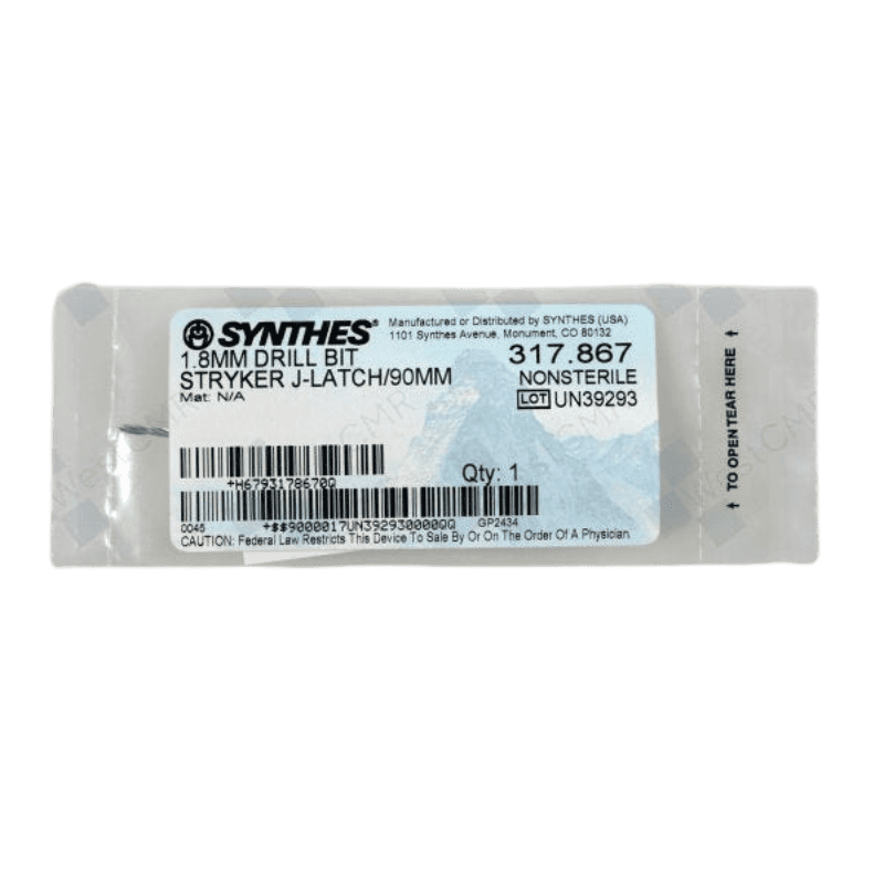 DEPUY SYNTHES 317.867 1.8MM DRILL BIT 90MM DEPUY SYNTHES 317.867 1.8MM DRILL BIT 90MM