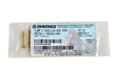 DEPUY SYNTHES 407.024 4.0MM TI CANCELLOUS SCREW PARTIAL 24MM