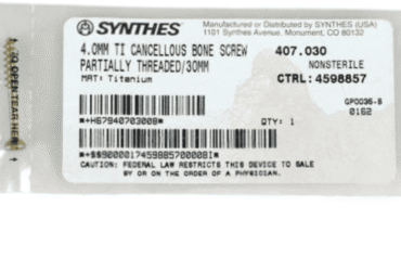 DEPUY SYNTHES 407.030 4.0MM TI CANCELL. SCREW 30MM