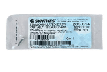 DEPUY SYNTHES 205.014 3.5MM SCREW PARTIALLY THREADED