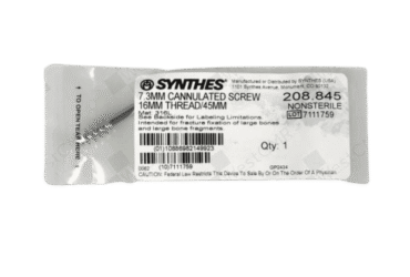 DEPUY SYNTHES 208.845 7.3MM SCREW 16MM THREAD 45MM