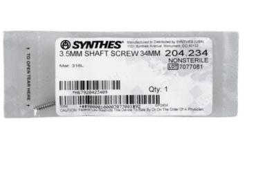 DEPUY SYNTHES 204.234 3.5MM SHAFT SCREW 34MM