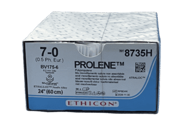 ETHICON 8735H PROLENE SUTURE 70 TAPER 24" BLUE 3DZ