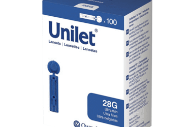 Unilet Ultra-Thin Lancets 28G, 100 Count per Box (50 Boxes per Case)