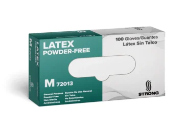 STRONG Latex Glove - Powderfree - Medium	72013	100 per box, 10 boxes/case
