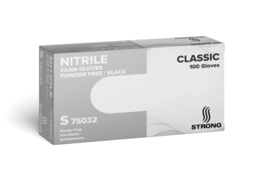 Strong Nitrile Exam Glove - Black 4 Mil - Small 75042