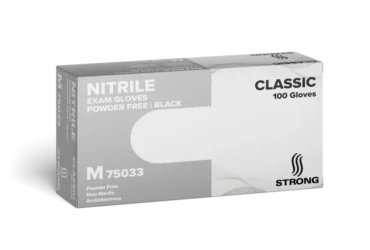Strong Nitrile Glove - Black 3 Mil - Medium 75033