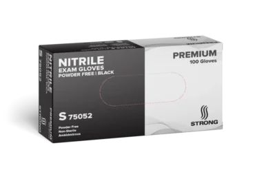 Strong Nitrile Exam Glove - Black 5 Mil - Small 75052