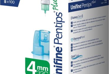 Unifine Pentips Plus Pen Needles 4mm x 32G – 30Count per Box (100 Boxes per Case)
