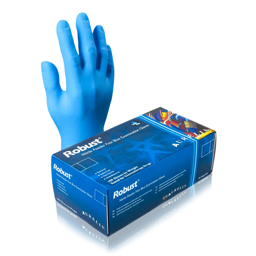 Aurellia Robust M Nitrile Powder-Free Examination Gloves, 1000 per Case Aurellia Robust M Nitrile Powder-Free Examination Gloves, 1000 per Case