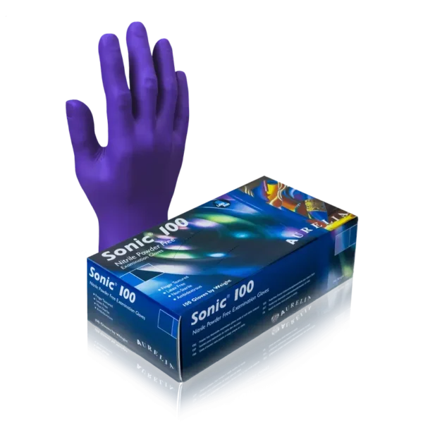 Aurellia Sonic100 Large Nitrile Powder-Free Examination Gloves – 1000 per Case