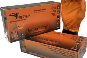 Orange Mamba OMG100 6 mil Nitrile Disposable Gloves – Small, 100 per Box