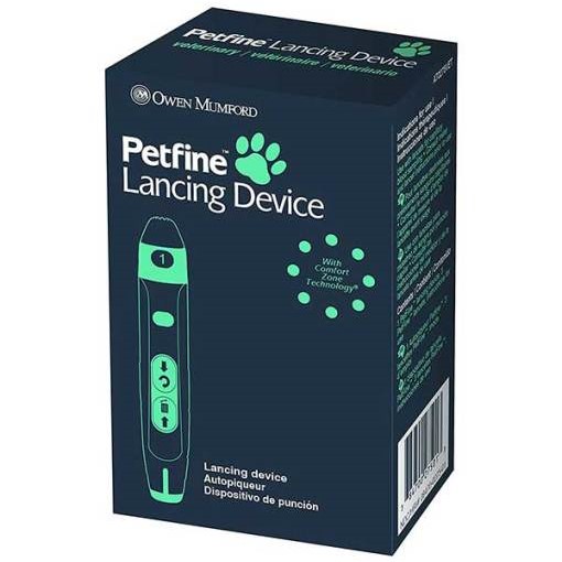 Owen Mumford PetFine Lancing Device – Precise and Pain-Free Blood Sampling, 1 Unit per Box (20 Boxes per Case)