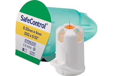 Unifine SafeControl Safety Pen Needles 4mm x 32G – 100 Count per Box (12 Boxes per Case) – For hospital and LTC use