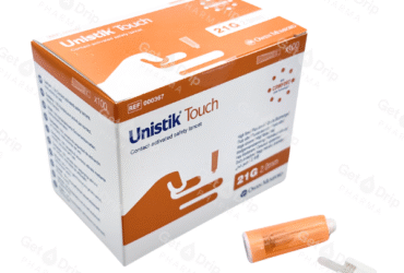 Unistik Touch High Flow Contact-Activated Safety Lancets 21G x 2.0mm – Comfortable and gentle, 100 Count per Box (40 Boxes per Case)