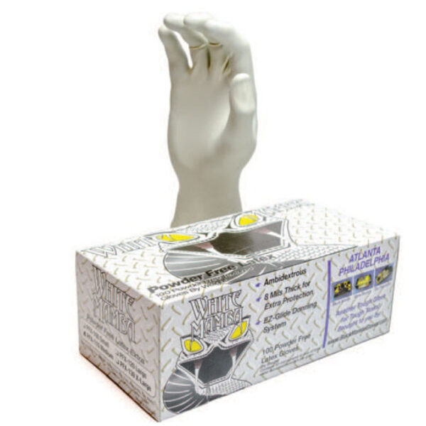 White Mamba PFX130 7 Mil Latex Disposable Gloves X Large 100 per Box