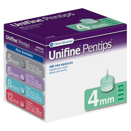 Unifine Ultra Pen Needles 8mm x 31G – 100 Count per Box (12 Boxes per Case)