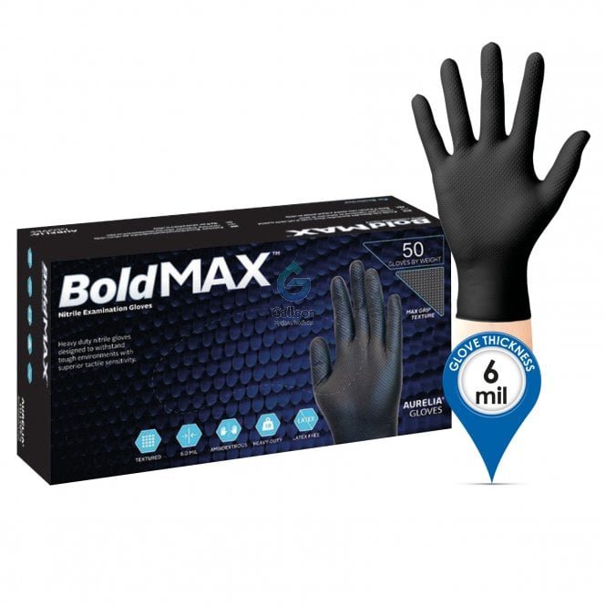 aurelia-gloves-bold-max-black-heavy-duty-nitrile-gloves-powder-free-p972-3145_medium Aurellia BoldMAX L Nitrile Powder-Free Examination Gloves – 1000 per Case