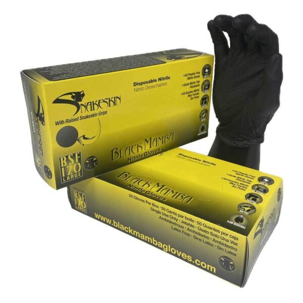Black SnakeSkin BSS130 8 Mil Nitrile Disposable Gloves X Large 100 per Box