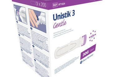 Unistik 3 Gentle Side-Activated Safety Lancets 30G x 1.5mm – Comfortable and Gentle, 200 Count per Box (20 Boxes per Case)