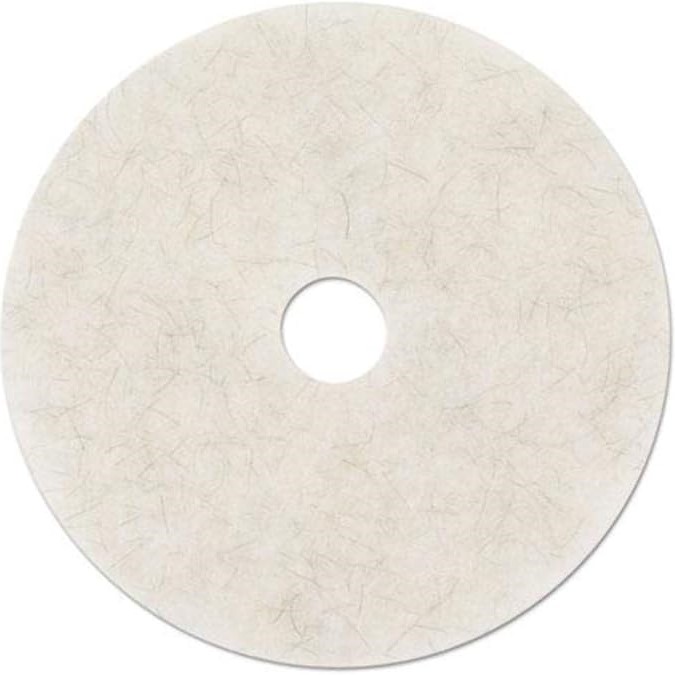 3M Niagara Natural White Burnishing Pad – Durable and High-Gloss Floor Care, 27 in Diameter, White, 5 per Carton