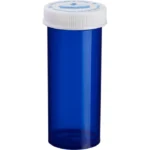 Ovals and Vials 08496-0822-41 ColorSafe 8 dram Blue Vial with Child Resistant Cap CRC